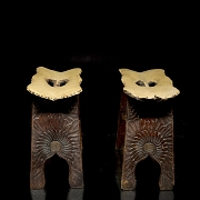 Pareja de taburetes de estilo morisco, para Liberty & Co., circa 1900–1910