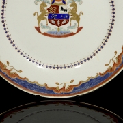 Plato de porcelana para exportación