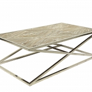 Coffee table in oak and steel legs - 14