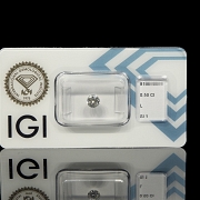 Diamante natural en talla brillante, 0.50 ct, certificado IGI