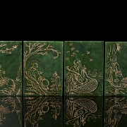 Álbum de hojas de jade verde espinaca 