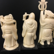 7 preciosas figuras de marfil sabios chinos. - 10