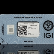 Diamante natural en talla brillante, 1.02 ct, certificado IGI