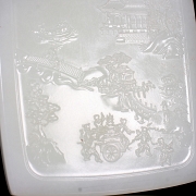 Biombo de jade blanco de Hetian 