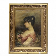 胡安·何塞·萨帕特·罗德里格斯 (Juan José Zapater Rodriguez) (1867 - 1922) 《持花的女士》