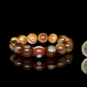 Pulsera de catorce cuentas de ágata, dinastía Liao