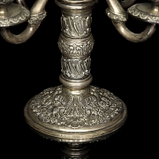Chiseled silver candlestick, 20th century