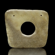 Two Hongshan-style jade pendants - 1