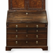 Wooden secretary desk, Chippendale style, 20th century