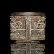 Cong de jade tallado, cultura Liangzhu