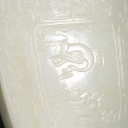 Jarrón de jade blanco de Hetian 