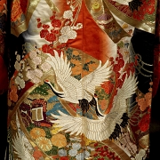 Uchikake matrimonial de seda bordada, s.XXI - 7