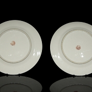 Pareja de platos esmaltados