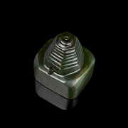 Spinach green jade ‘Pagoda’ seal, Qing dynasty