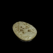 Jade plaque ‘Herons and lotuses’, Qing dynasty