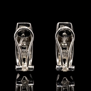 Pendientes de oro blanco 18K con diamantes