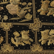 Tapiz bordado con escena cortesana, Asia, s.XX - 5