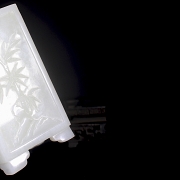 Recipiente para pinceles de jade blanco de Hetian