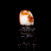 Guijarro de jade blanco de Hetian, dinastía Qing