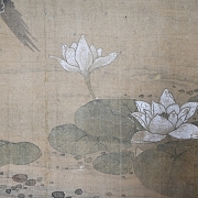 Chinese painting ‘Kingfisher with Lotus’, signed Chen Zhifo