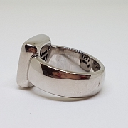 Sello en oro blanco 18k con diamantes - 1