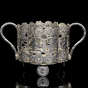 Recipiente de plata china 