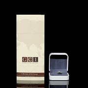 Anillo solitario de oro amarillo con diamantes, 0,91ct certificado GCI