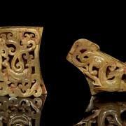 Adornos para espada de jade amarillo 