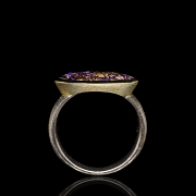 Anillo de plata de ley con ópalo