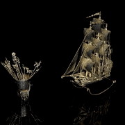 Pareja de piezas de plata, s.XX