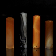 Set of tubular agates, 20th century