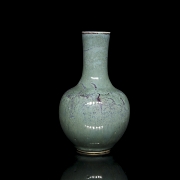 Porcelain vase with flambé glaze, 20th century - 1