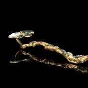 Jade and gilded bronze ruyi, Qing dynasty