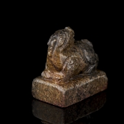 Carved jade seal ‘Mythical Animal’, Ming dynasty