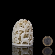 Tapa calada de jade blanco 