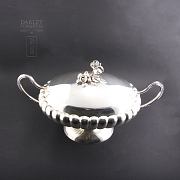 Sopera de plata de ley con rosas. - 3