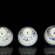 Juego de seis cuencos de porcelana