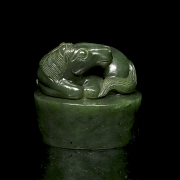 Sello de jade espinaca