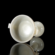Incensario de jade blanco, Dinastía Qing