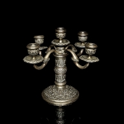 Chiseled silver candlestick, 20th century