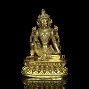 Figura de bronce dorado 