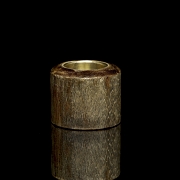 Anillo de arquero de madera chenxiagmu y metal, dinastía Qing