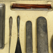 Juego de tocador de plata, ffs. s.XIX