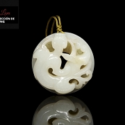 Colgante Bi de jade blanco 