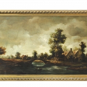 荷兰画派，19-20世纪《石桥风景》 - 1