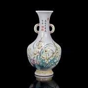 Fencai glazed porcelain vase ‘Orchids’, Republic of China