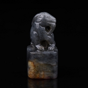 Sello de jade gris de Hetian