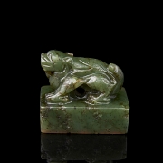 Sello de jade verde 