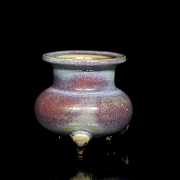 Incensario de cerámica esmaltada, estilo Junyao