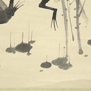 中国画《青蛙山水图》，齐白石款 - 5
